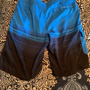 Men’s Blue Swim Shorts (Distortion)